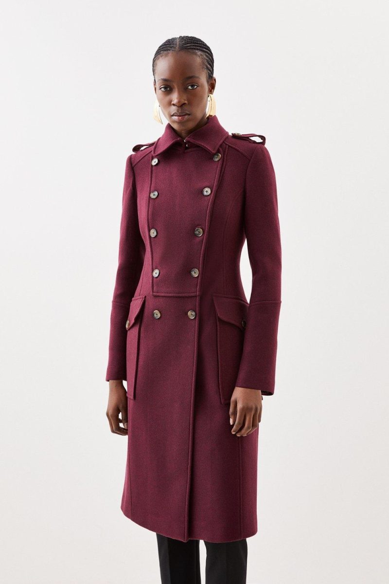 PTO2411038 Wool Military Coat